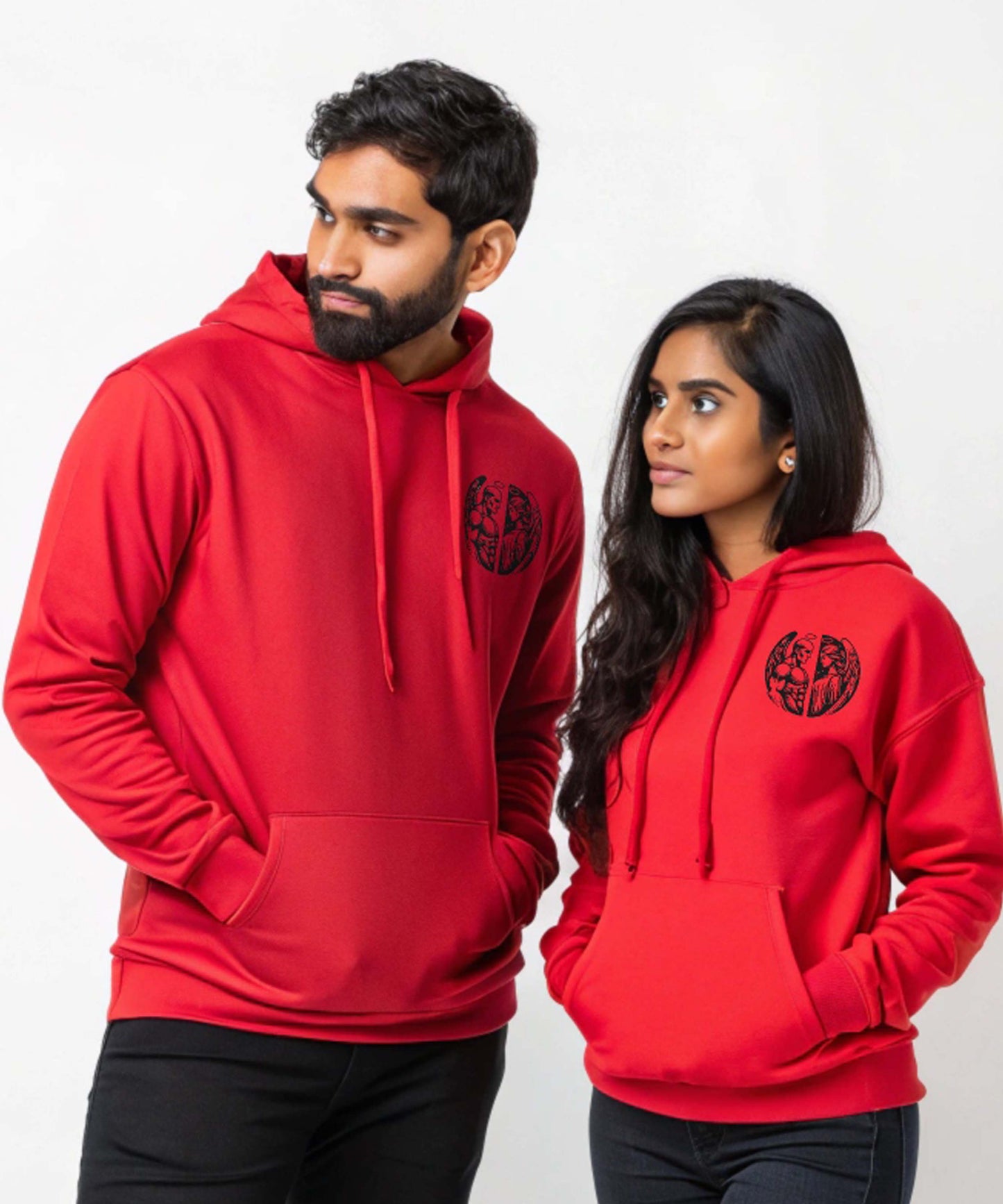Dark vs Light - Couple Hoodies Both side Printed (pack of 2)