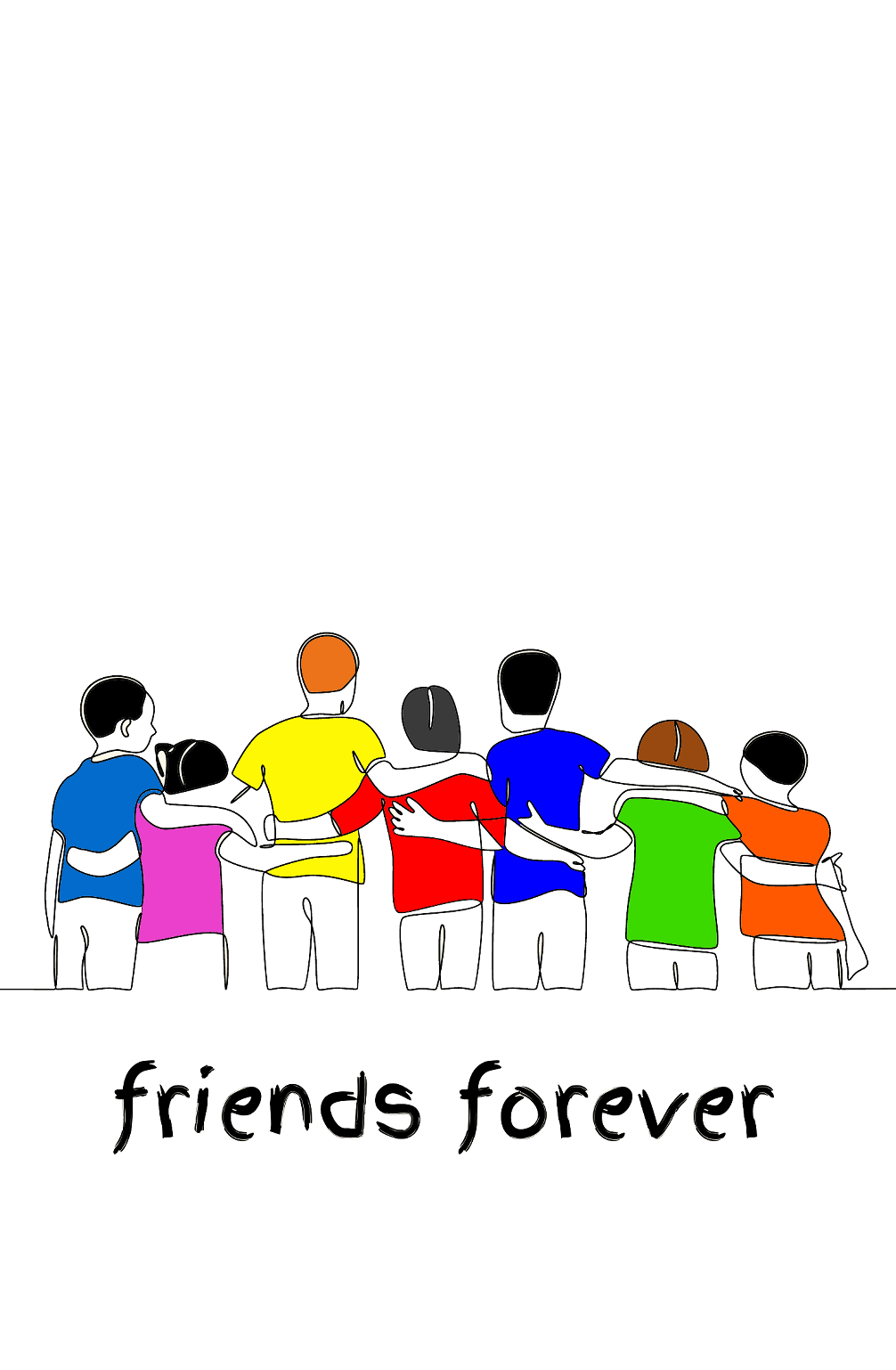 Friends Forever - Men's College T-shirt