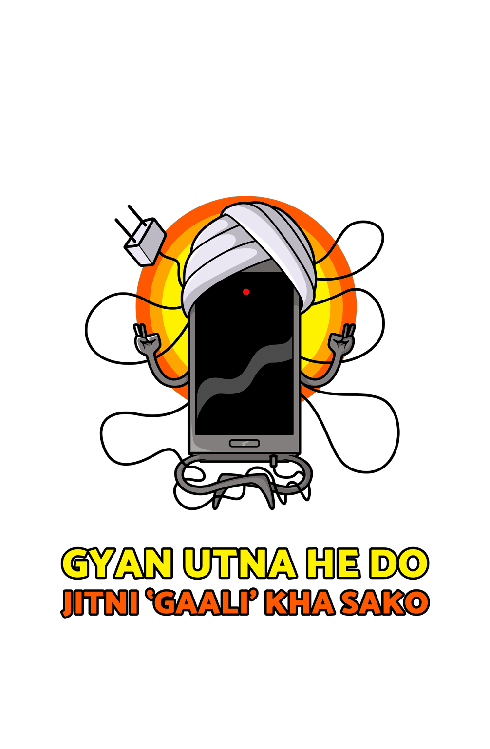 Gyan Utna Jitni Gaali - Men's Funny Quote T-shirt