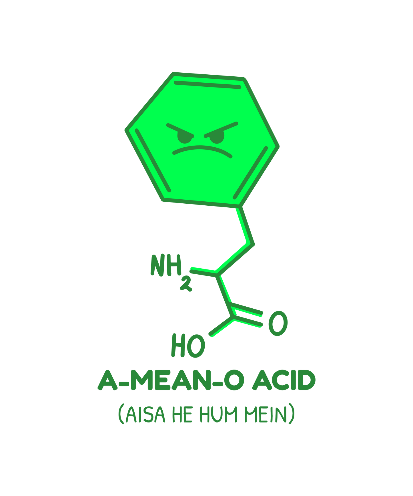 A-MEAN-O-ACID - Women's Full Sleeves College T-shirt