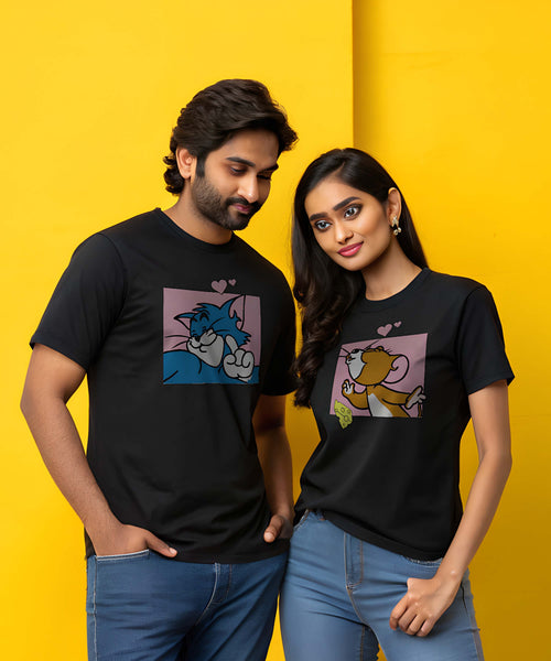 Cute Cartoon - Couple T-shirts (Pack of 2)