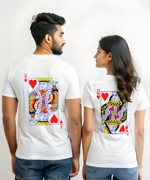King Queen of Playing Cards - Couple T-shirts (Pack of 2)