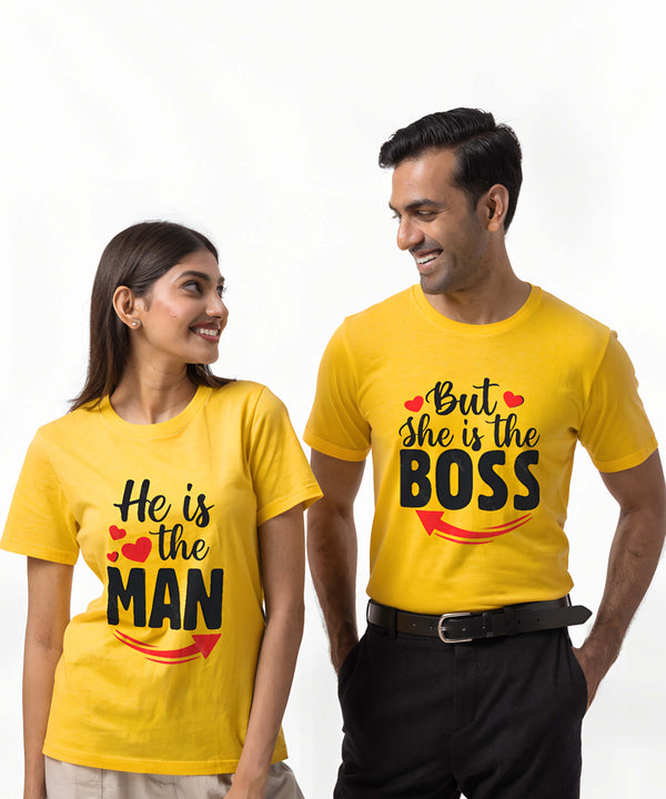 Man & The Boss - Couple T-shirts (Pack of 2)