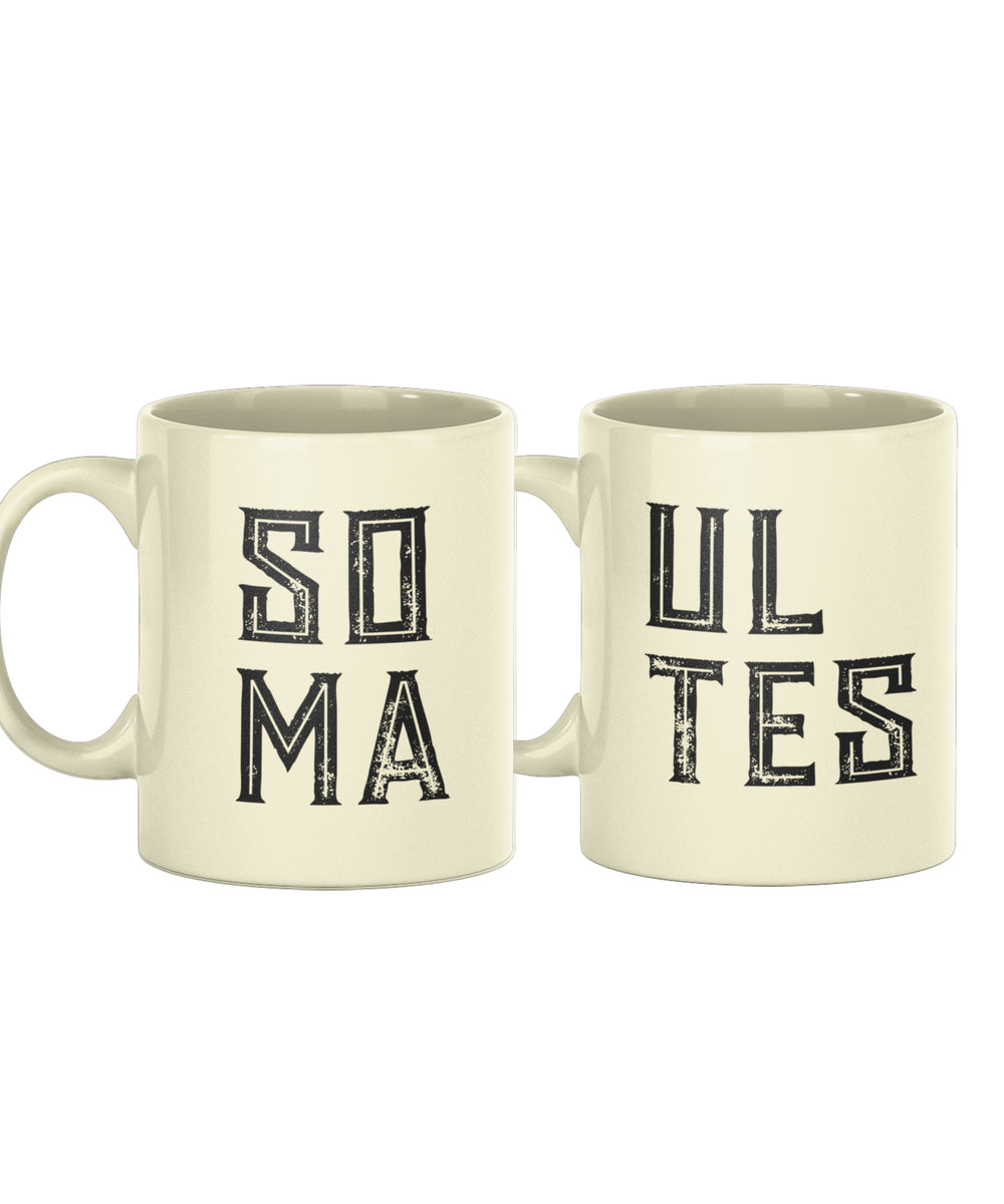 Soul Mates - Set of 2 Gifting Mugs (325 ml) for Couple