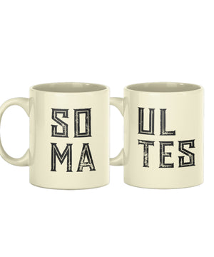 Soul Mates - Set of 2 Gifting Mugs (325 ml) for Couple