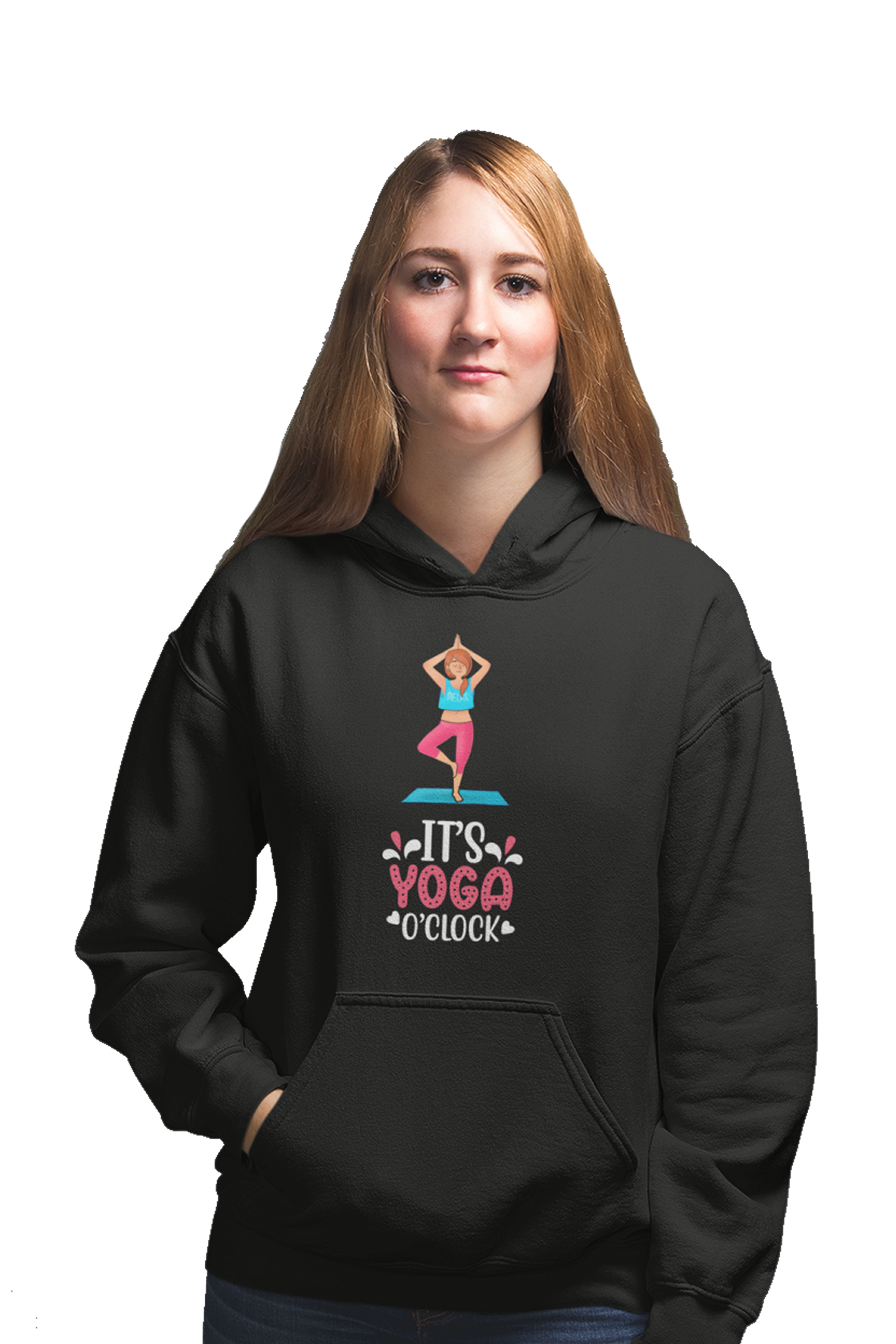 Yoga O'Clock - Funny Print Yoga Hoodies