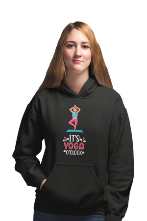 Yoga O'Clock - Funny Print Yoga Hoodies