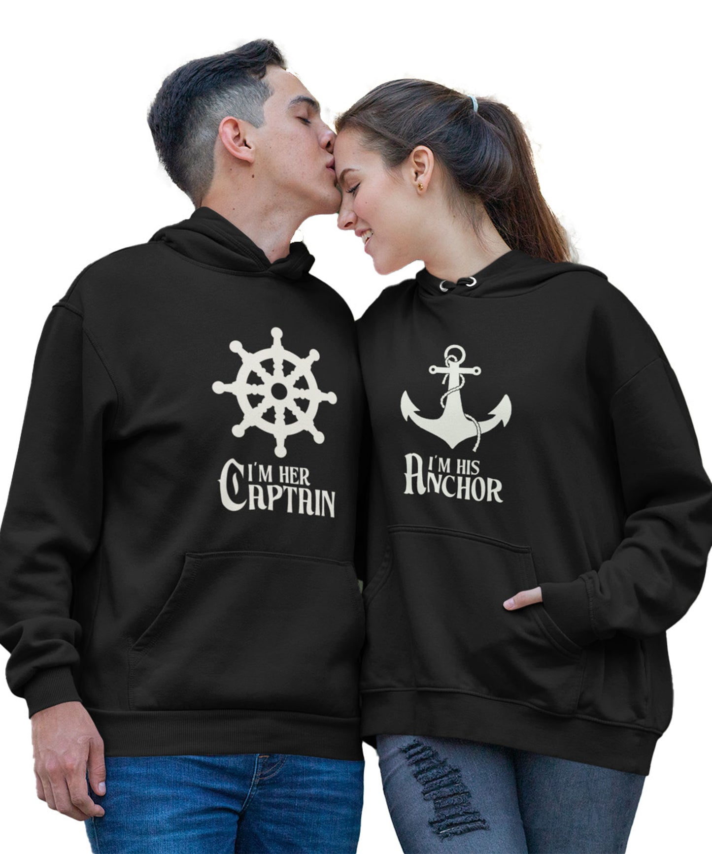 Captain & Anchor - Matching Couple Hoodies (pack of 2)