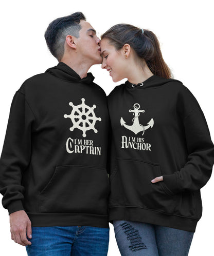 Captain & Anchor - Matching Couple Hoodies (pack of 2)