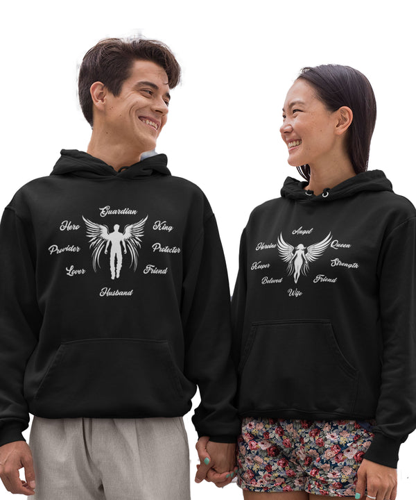 Her Guardian v. His Angel - Couple Hoodies (pack of 2)