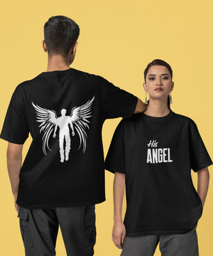 Guardian & Angel - Both Side Printed Oversized Drop Shoulder T-Shirt
