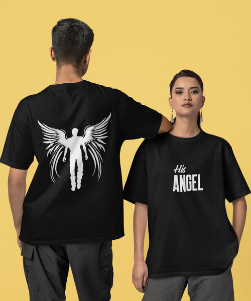 Guardian & Angel - Both Side Printed Oversized Drop Shoulder T-Shirt