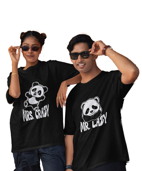 Mr. Lazy v. Ms. Crazy - Oversized Drop Shoulder T-Shirt (pack of 2)
