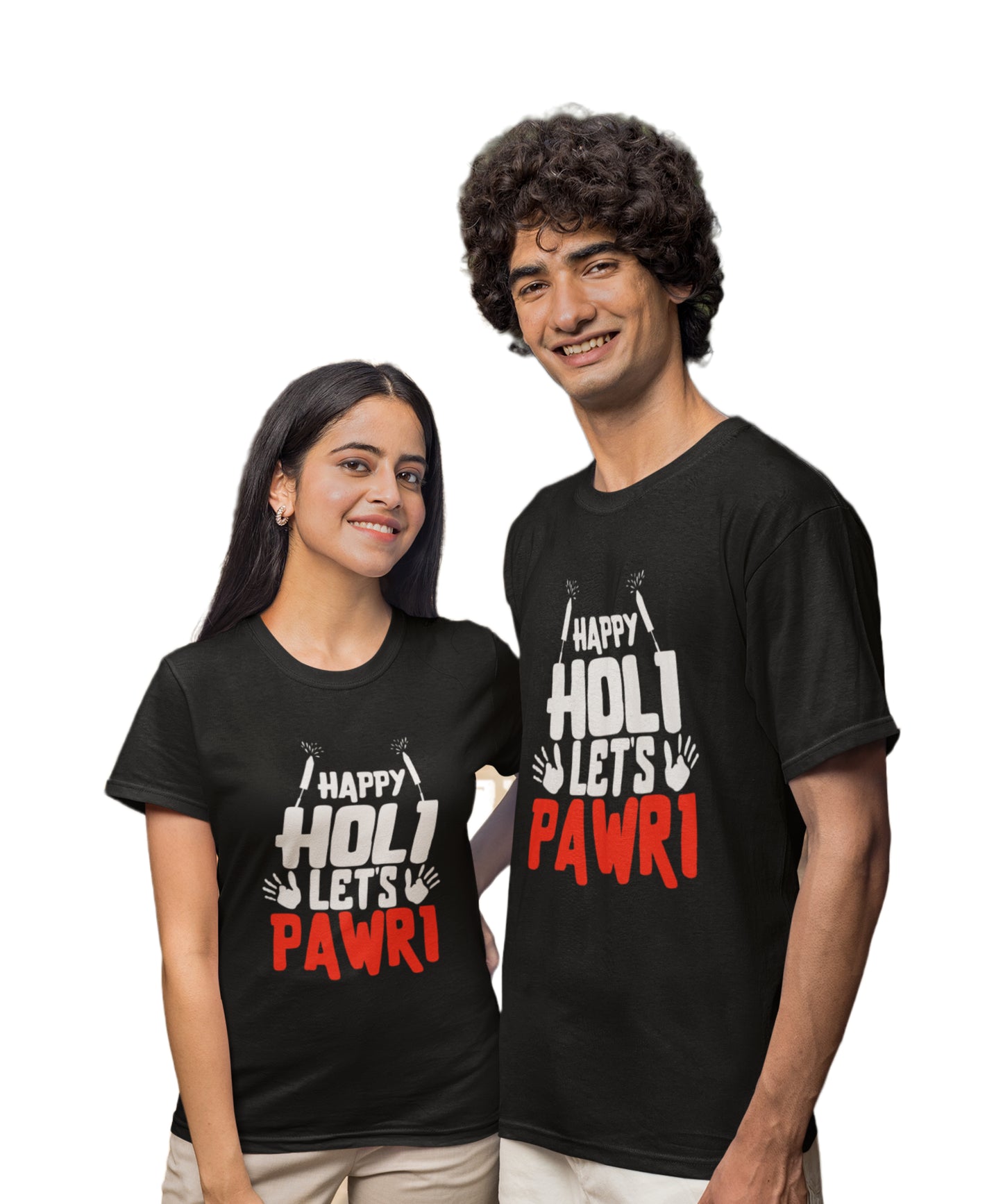 Lets Pawri Couple T-shirt (Pack of 2)