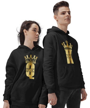 Crown King v. Queen - Couple Hoodies (pack of 2)
