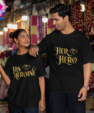 Her Heroine His Heroine - Oversized Drop Shoulder T-Shirt (pack of 2)
