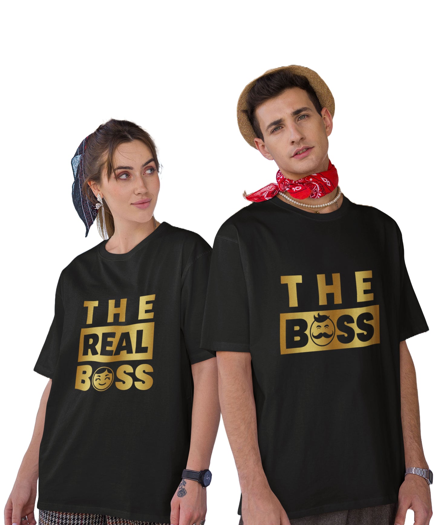 The Boss v. The Real Boss - Oversized Drop Shoulder T-Shirt (pack of 2)