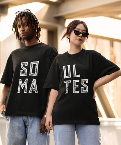 Soul Mates - Oversized Drop Shoulder T-Shirt (pack of 2)