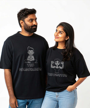Peacemaker v. Fighter - Oversized Drop Shoulder T-Shirt (pack of 2)