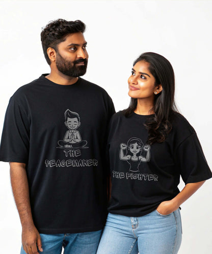 Peacemaker v. Fighter - Oversized Drop Shoulder T-Shirt (pack of 2)
