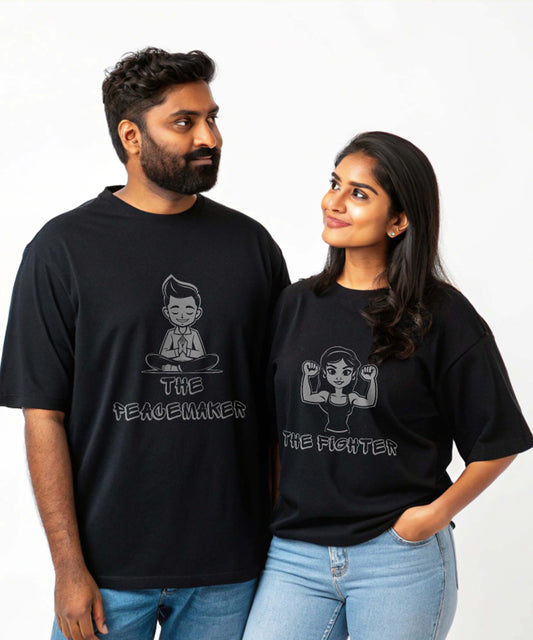 Peacemaker v. Fighter - Oversized Drop Shoulder T-Shirt (pack of 2)