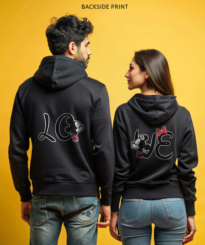 LO VE - Couple Hoodies Both side Printed (pack of 2)