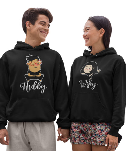 Hubby Wifey Yoga - Couple Hoodies (pack of 2)