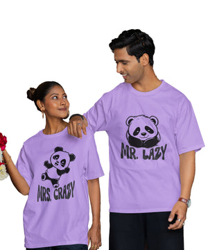 Mr. Lazy v. Ms. Crazy - Oversized Drop Shoulder T-Shirt (pack of 2)