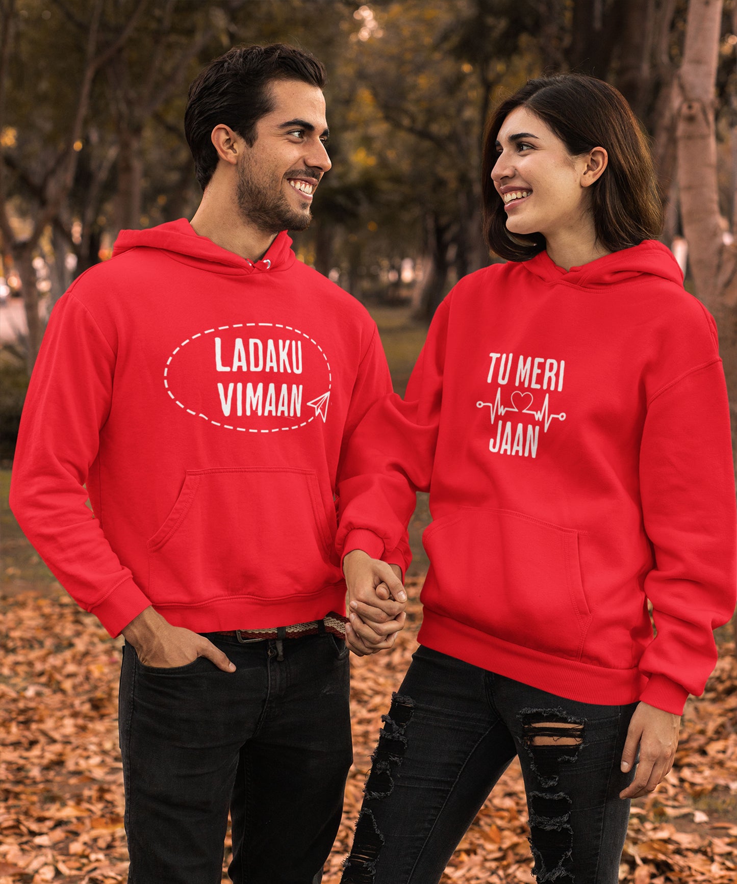 Ladaku Vimaan - Couple Hoodies Both side Printed