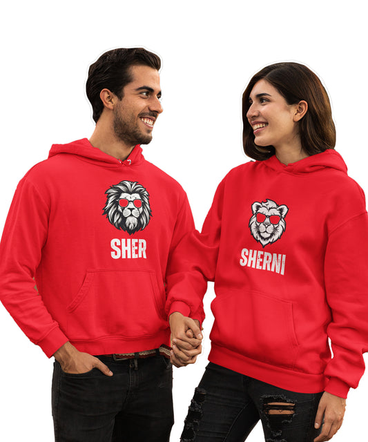 SHER v. SHERNI - Matching Couple Hoodies (pack of 2)