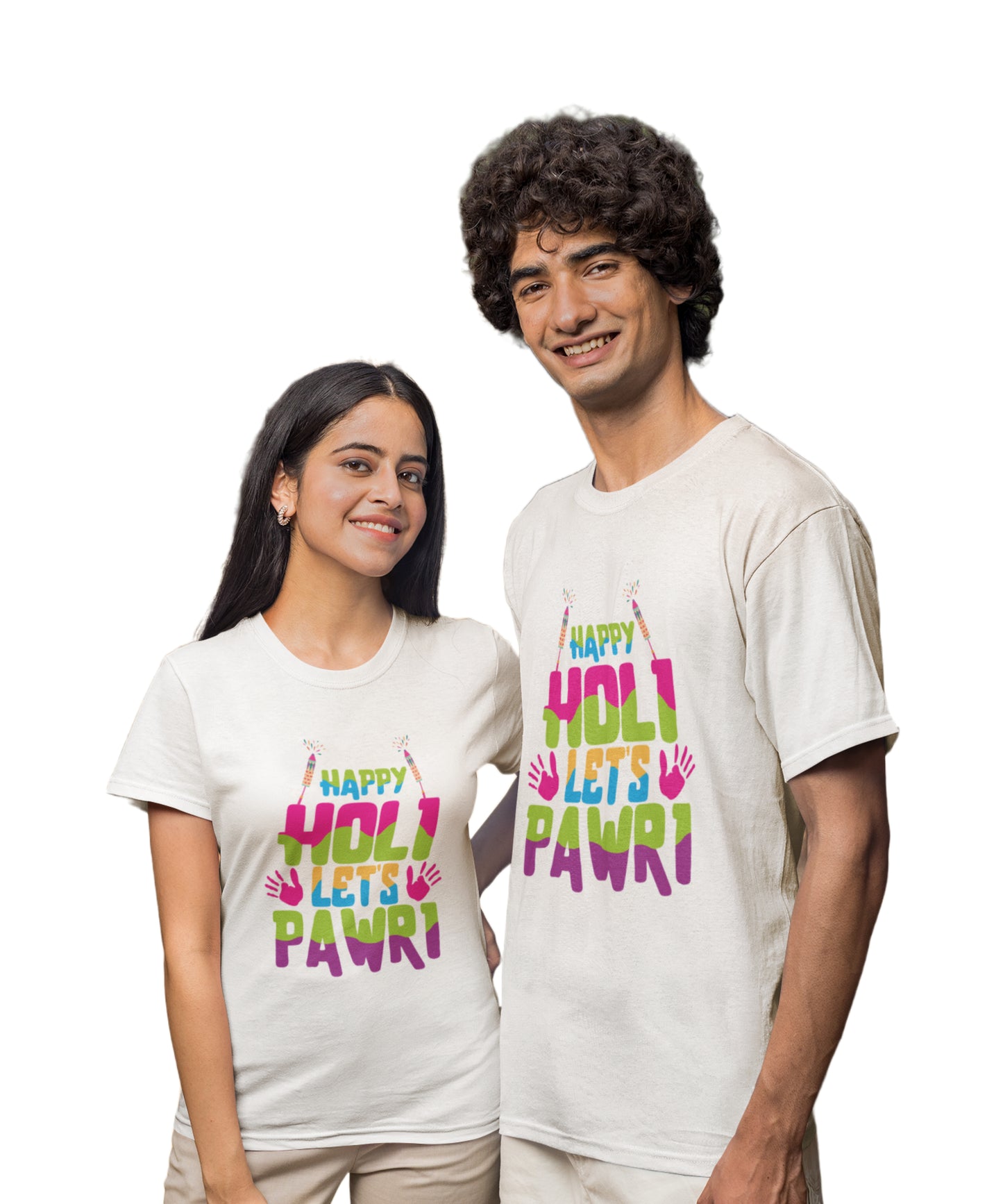 Lets Pawri Couple T-shirt (Pack of 2)