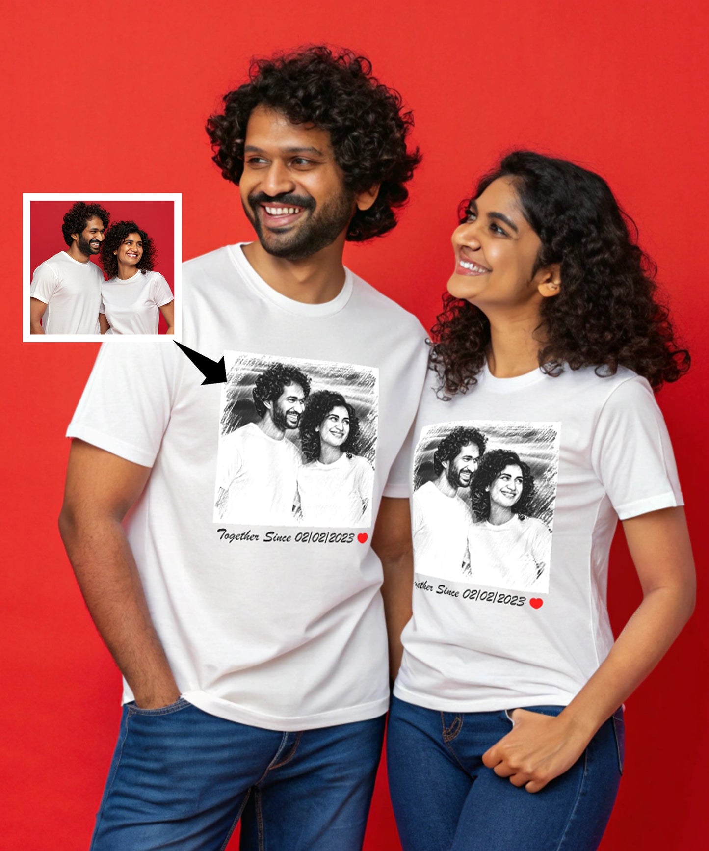 Customized Couple Tees (Pack of 2)