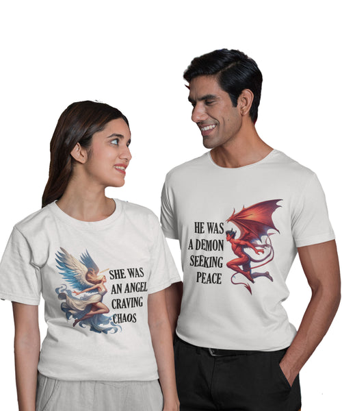 Angel & Demon - Couple T-shirts (Pack of 2)