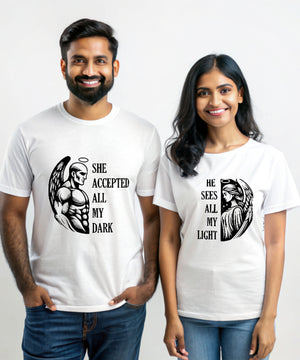 Dark & Light - Couple T-shirts (Pack of 2)