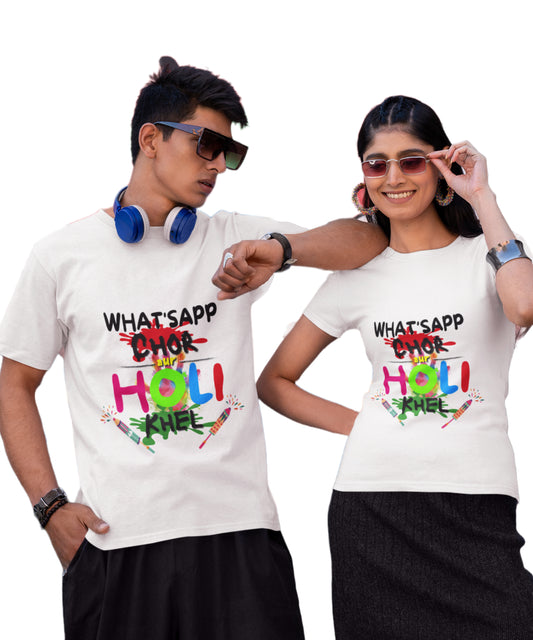 Whatsapp Chor - Couple T-shirts (Pack of 2)