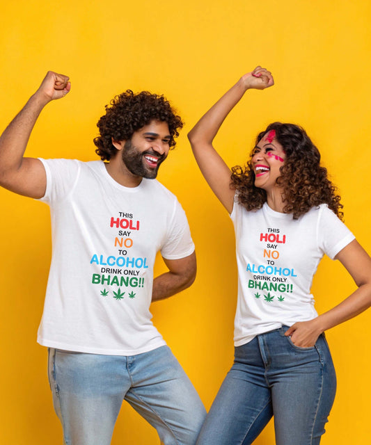Drink Only Bhang - Couple T-shirts (Pack of 2)