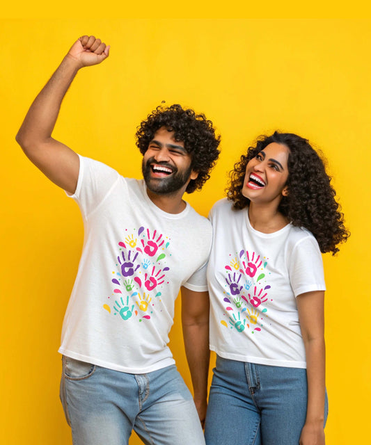 Holi - Couple T-shirts (Pack of 2)
