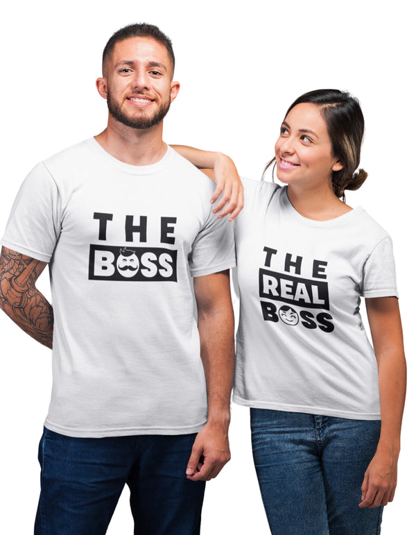 The Boss v. The Real Boss - Couple T-shirts (Pack of 2)