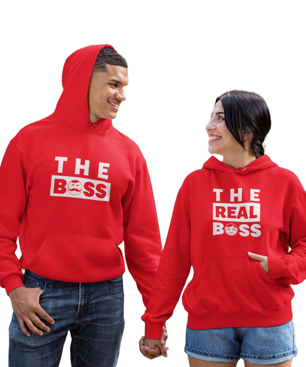 The Boss v. The Real Boss - Couple Hoodies (pack of 2)