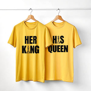 Chess King Queen - Couple T-shirts (Pack of 2)