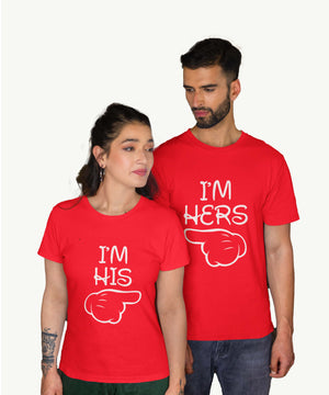 I'm His I'm Hers - Couple T-shirts (Pack of 2)