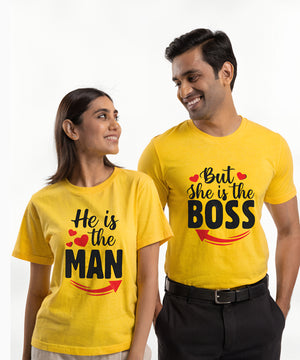 Man & The Boss - Couple T-shirts (Pack of 2)