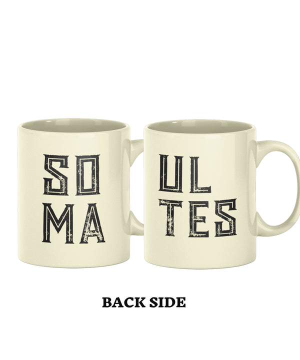 Soul Mates - Set of 2 Gifting Mugs (325 ml) for Couple