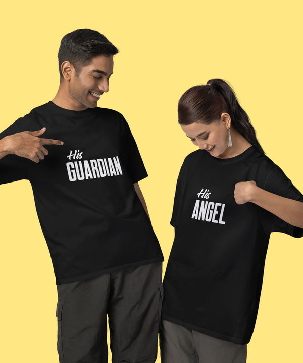 Guardian & Angel - Both Side Printed Oversized Drop Shoulder T-Shirt
