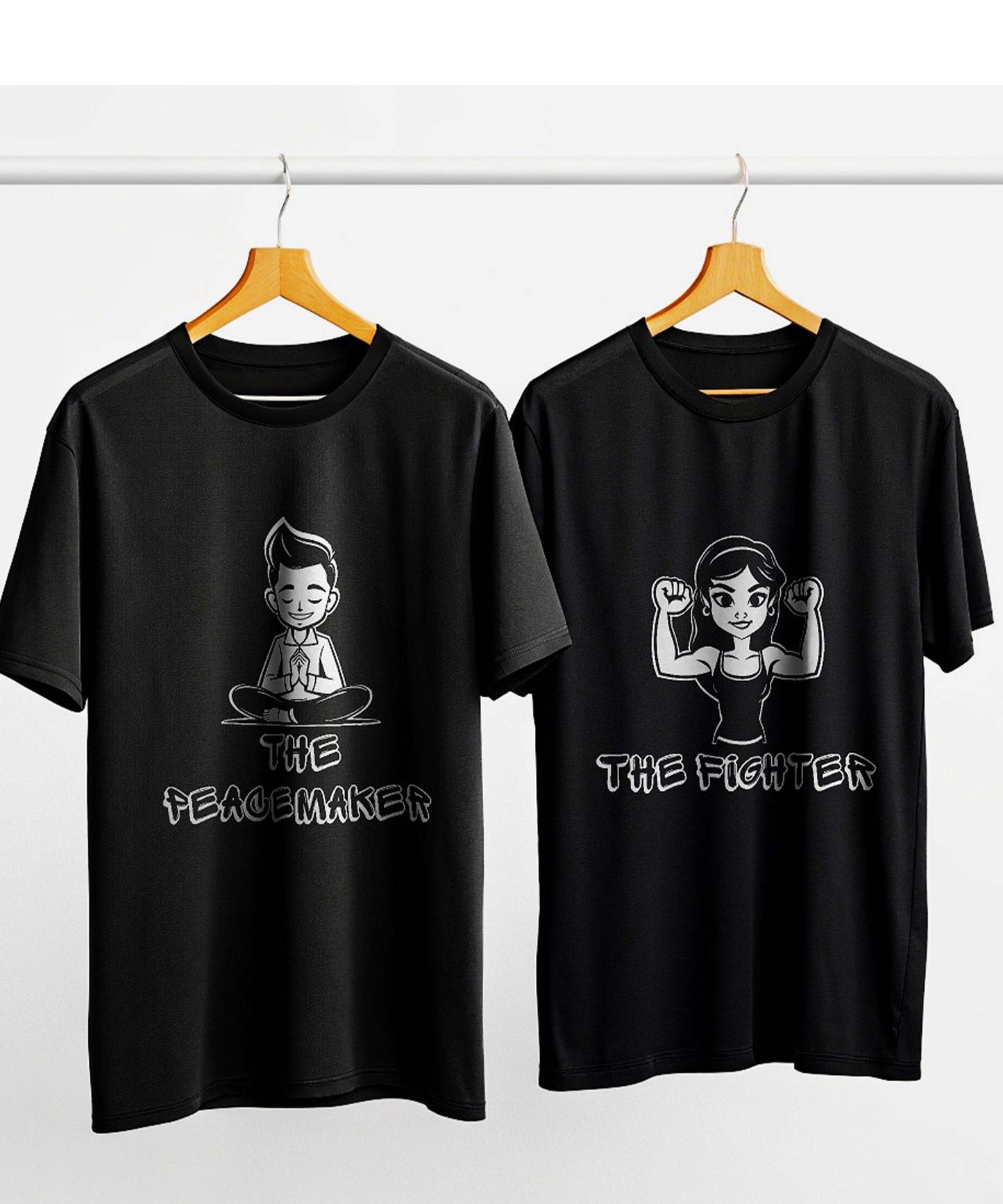 Peacemaker v. Fighter - Oversized Drop Shoulder T-Shirt (pack of 2)