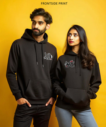 LO VE - Couple Hoodies Both side Printed (pack of 2)