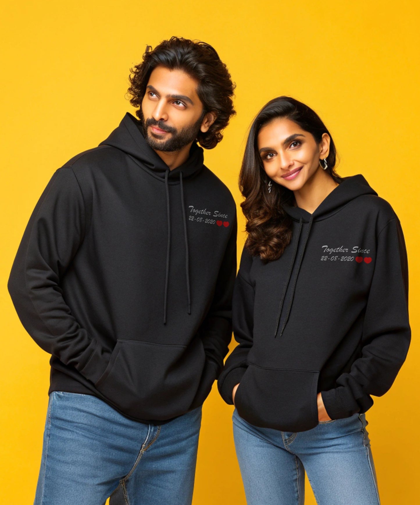 Customized Couple Hoodies (Pack of 2)