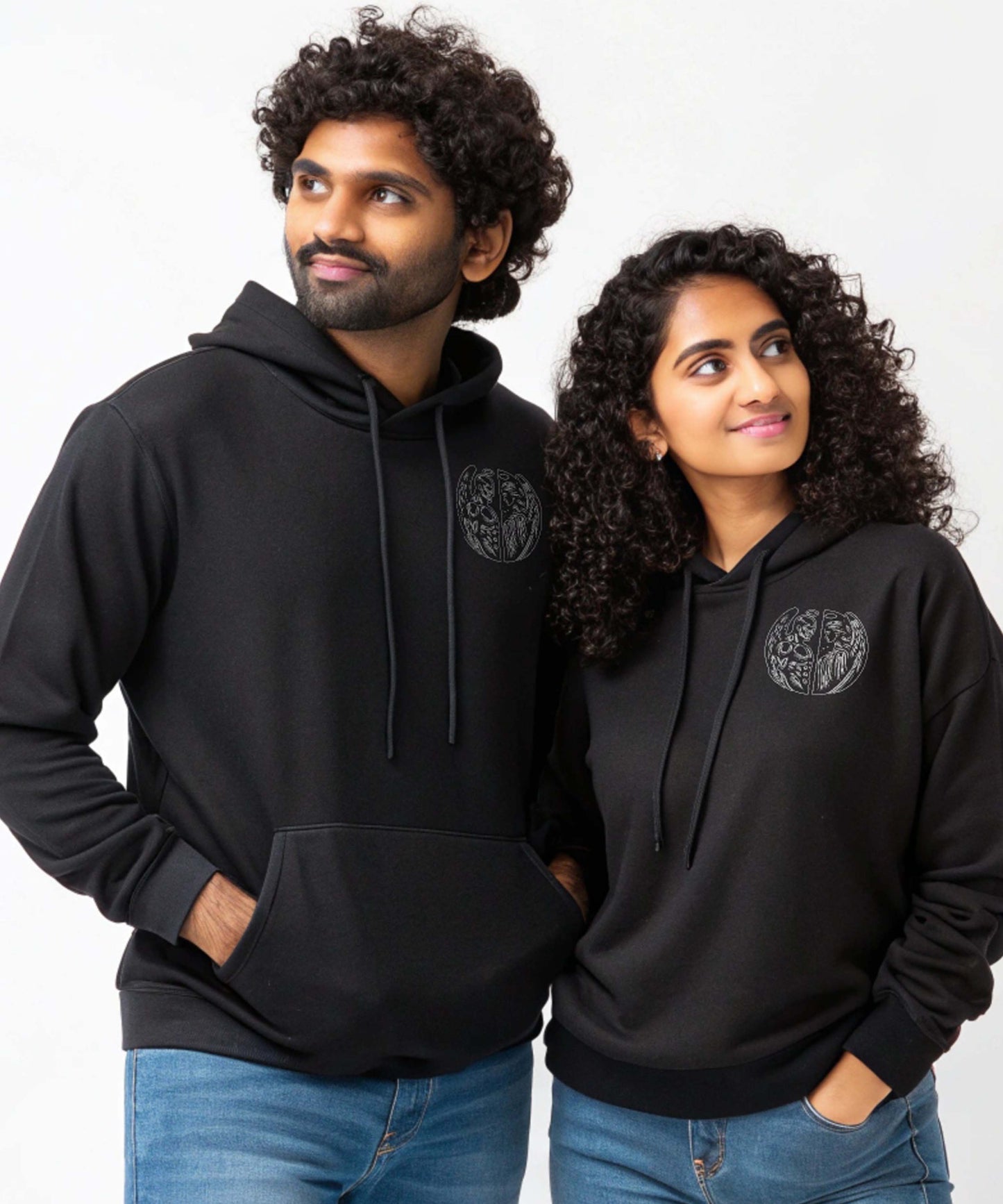 Dark vs Light - Couple Hoodies Both side Printed (pack of 2)
