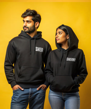 SHER SHERNI - Couple Hoodies Both side Printed (pack of 2)