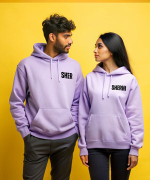 SHER SHERNI - Couple Hoodies Both side Printed (pack of 2)